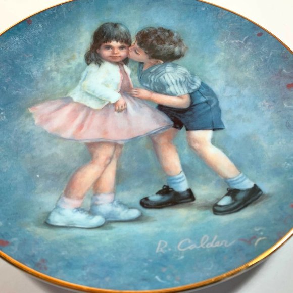 Rosemary Calder Collector Plate First Kiss Calhouns Collectors Society 1981 - Picture 7 of 8